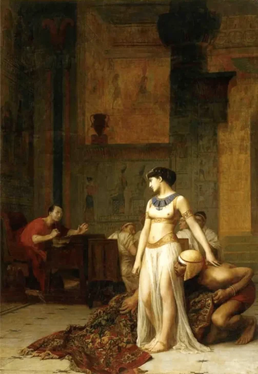 Cleopatra Before Caesar by Jean-Léon Gérôme, oil on canvas, 1866. Photo: Wikimedia Commons